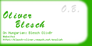 oliver blesch business card